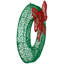 Couronne de 24 po à DEL vert scintillant 24 po