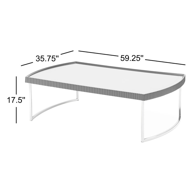 Lisbon Coffee Table, Matte Cream
