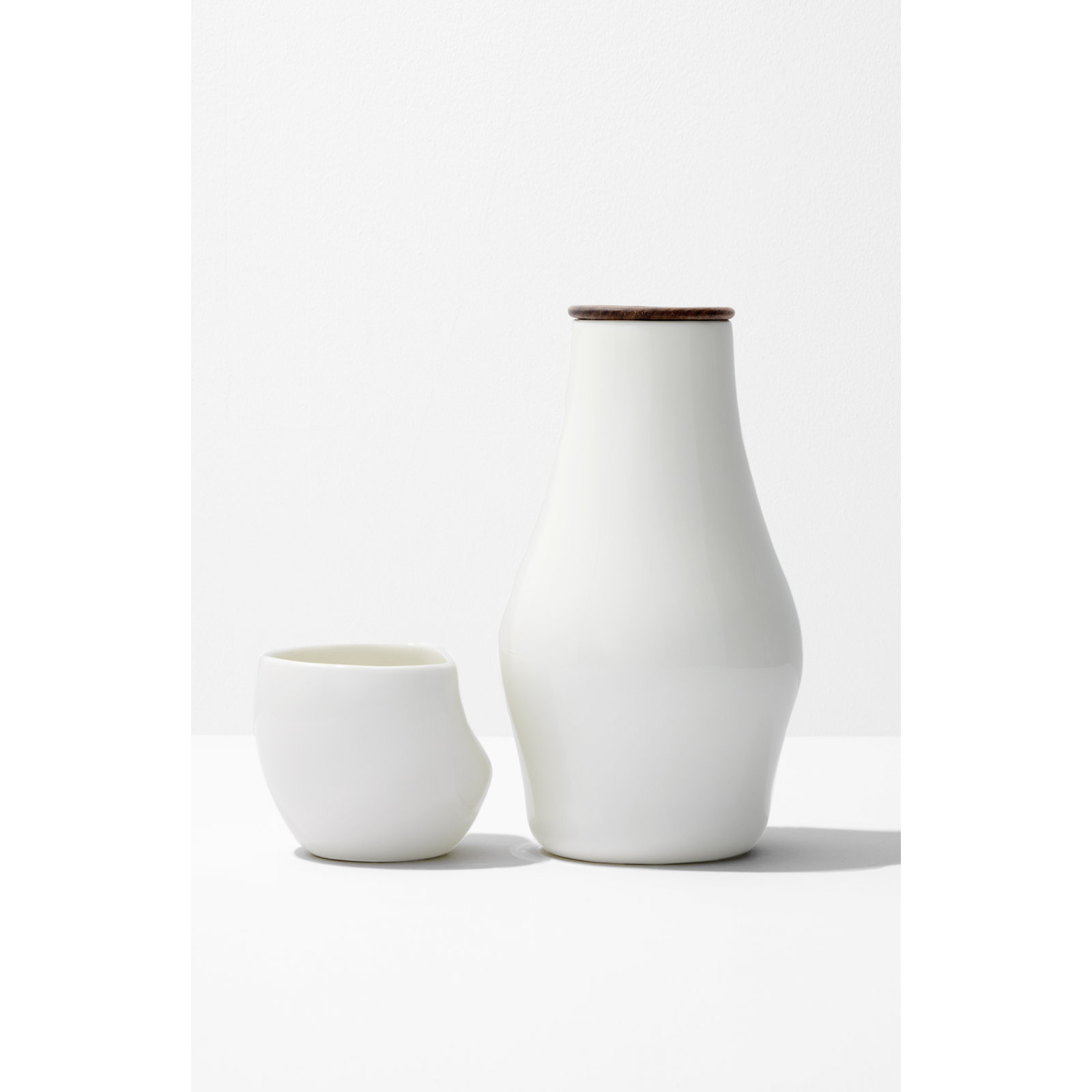 Carafe and Cup Set, White