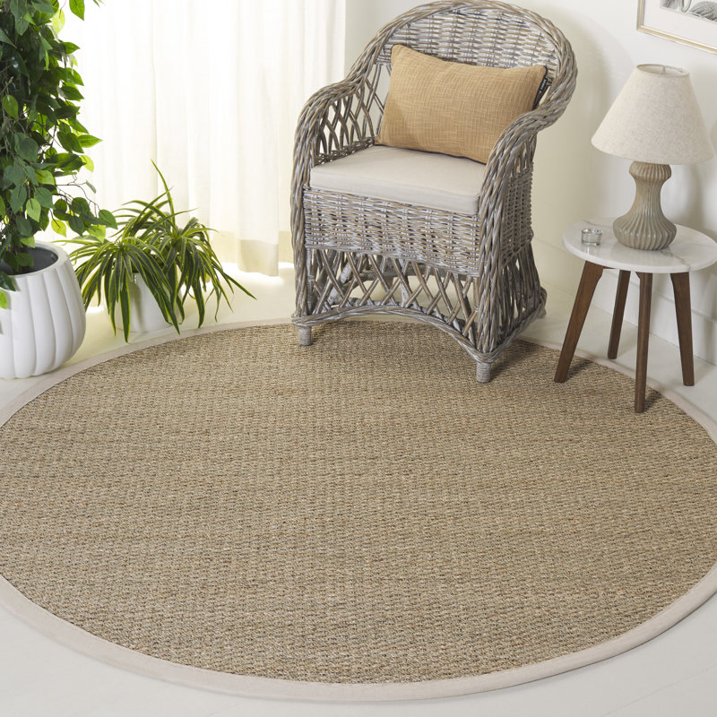 Natural Fiber 111 Seagrass No Pattern Rug, Round 6'