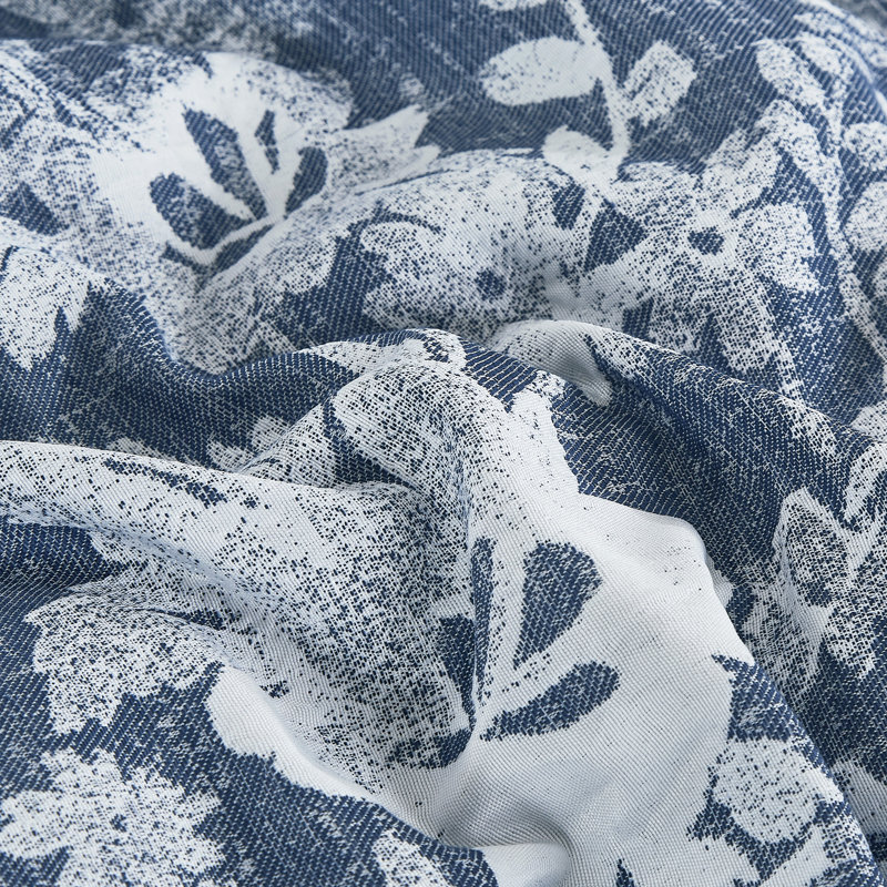 Ensemble de couette 5 pièces vintage à motif cachemire floral jacquard texturé