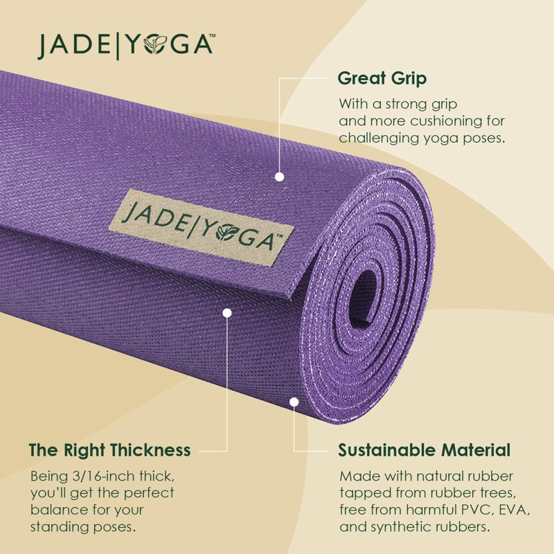 Tapis de yoga professionnel 68 ", Mauve