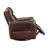 1Pc Recliner Chair With Swivel Motion Luxurious Comfort Brown Leather Upholstered Solid Wood Living Room Furniture-1013635398