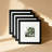 8X8 Picture Frame Set Of 4, Solid Wood Construction With Shatter-Resistant Plexiglass, Includes Mat For 4X4 And 6X6 Photos, Tabletop Easel And Wall Mount Hanger Included-820323565