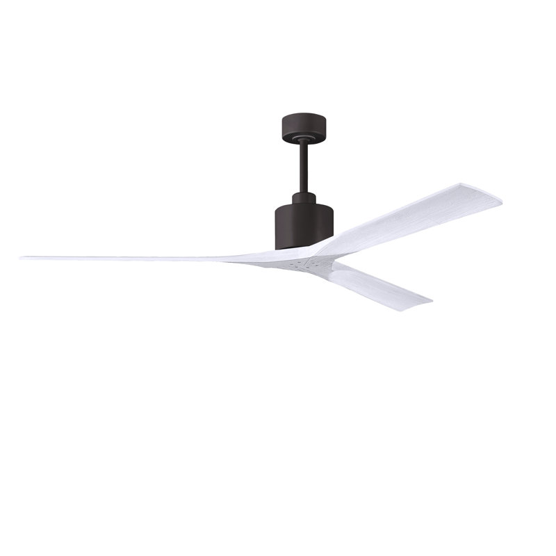 Nan XL 3 - Ventilateur de plafond, Bronze texturé, Blanc mat