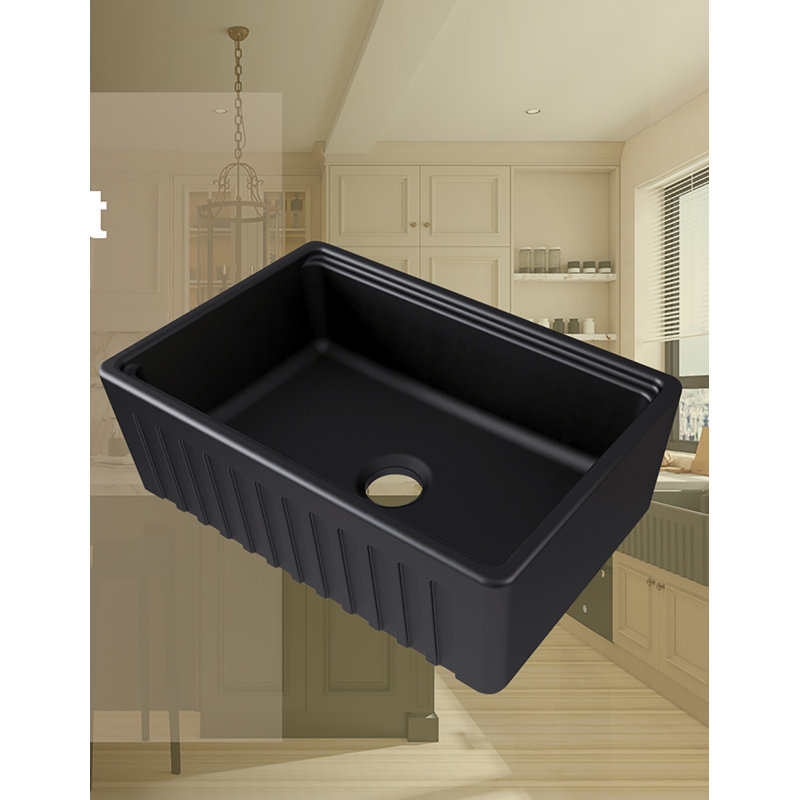MEJE 1290.32mm W Single Bowl Ceramic Undermount Kitchen Sink