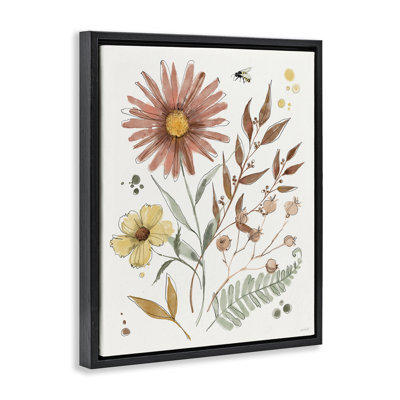 Wildflowers in Full Bloom Framed Floater Canvas Wall Art, design by Anne Tavoletti