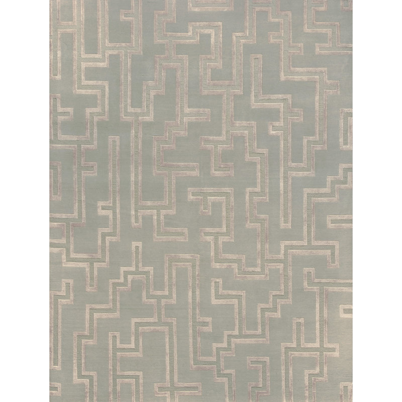 Tapis rectangulaire nuage / gris / ivoire, Sarcelle, Rectangulaire 8 pi x 10 pi