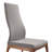 Maser 5 Piece Dining Set in Wood and Metal with Gray Fabric Armless Chairs