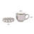 Stoneware Mug With Ball Edge Saucer