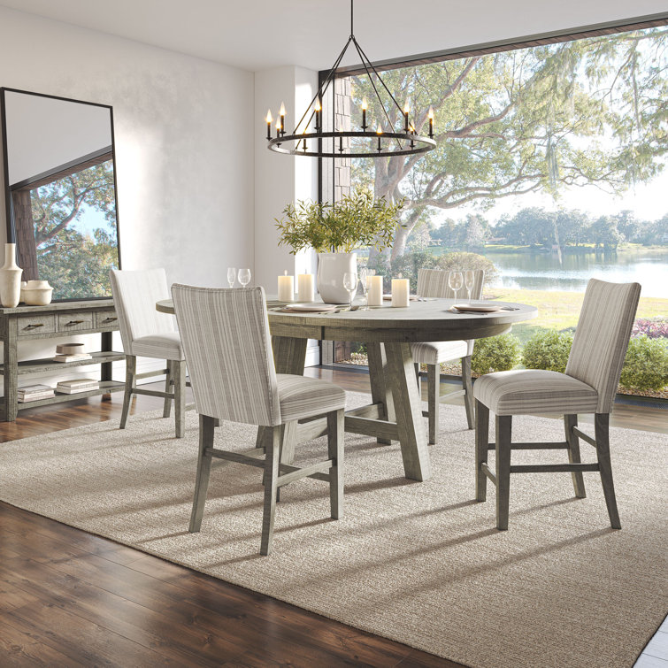 Verdonna - Person Extendable Pine Solid Wood Solid Wood Top Trestle Dining Set