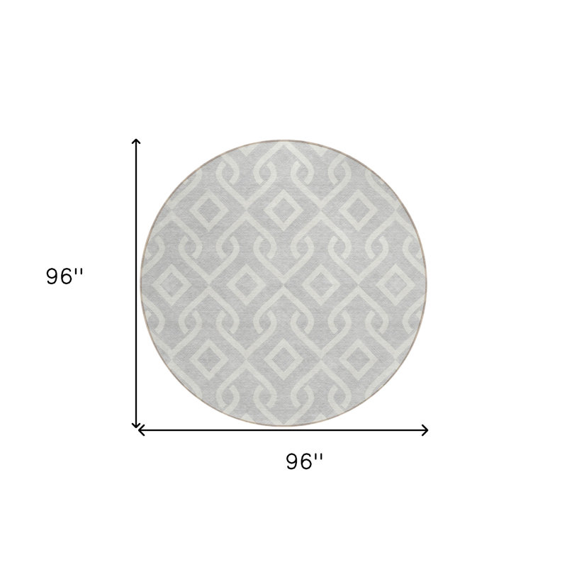 Tapis rond ivoire 8 po
