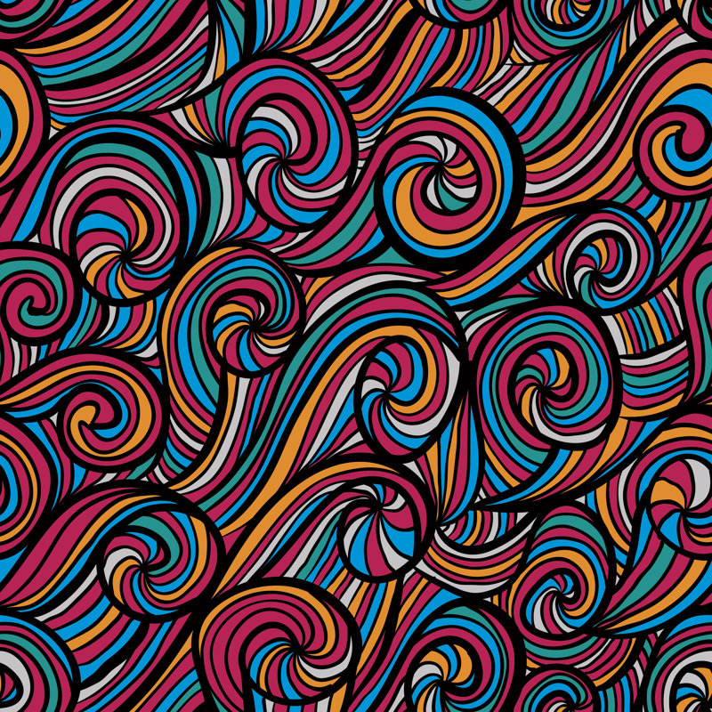 Funky Colorful Seamless Pattern. by Sylverarts - Wrapped Canvas Print, 30cm H x 30cm W