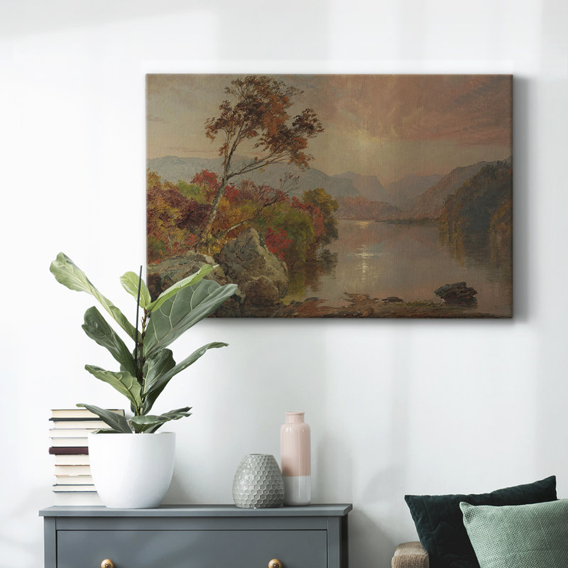 Paysage rétro - DCXII, Toile tendue, H 9 po x l 13 po x P 1,5 po
