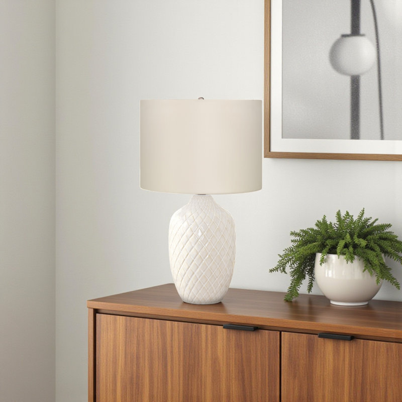 Lighting, 25"H, Table Lamp, Cream Ceramic, Ivory / Cream Shade, Transitional