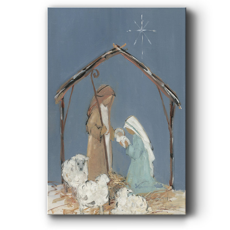 Crèche de Noël crépuscule, H 12 po x l 8 po x P 1,5 po