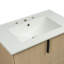 Meuble-lavabo de 30 po avec lavabo en céramique et tiroirs pleine extension, glissières de tiroir à fermeture en douceur, conception cannelée, naturel-738029897