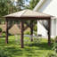 vidaXL Gazebo 210D Oxford with Silver Coating Outdoor Structures Garden Canopy