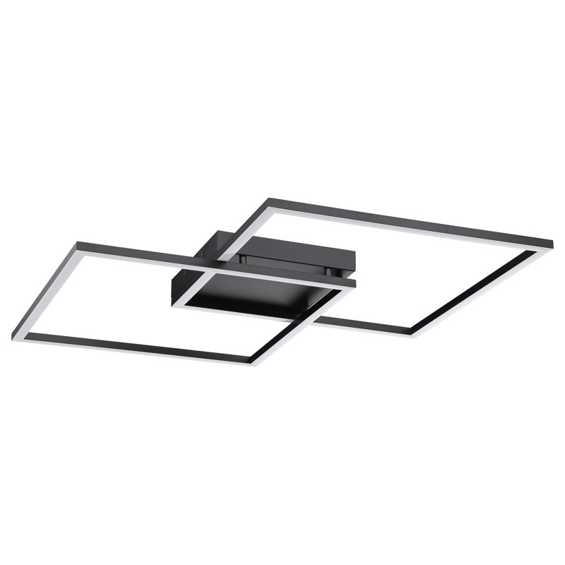 Chelette Acrylic Flush Mount, Black, 3.5" H x 30.5" W x 30.5" D