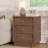 3 Drawers Nightstands Set With Charging Station, Mid Century Modern Bedside Table For Bedroom, 19'' Wide Wooden End Tables, Walnut (Set of 2)-1326025595-1340472983