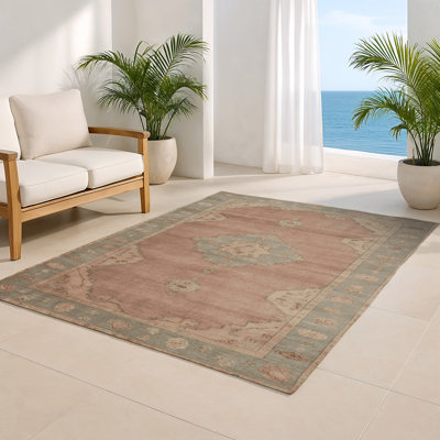 Overdyed Brown Indoor and Outdoor Area Rug