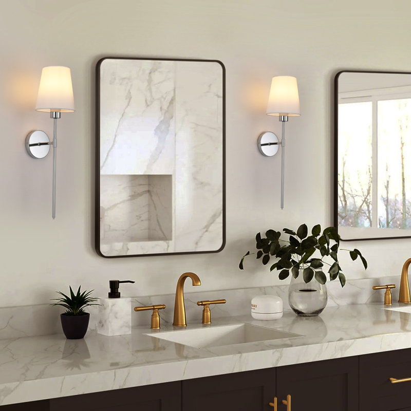 Rechargeable Remote-Control 3-Color Temp Wall Sconces (2-Pack), Chrome