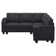 Chenille L Shaped 4-Seat Corner Sofa Modular Storage Couch For Apartment With Removable Washable Cushion