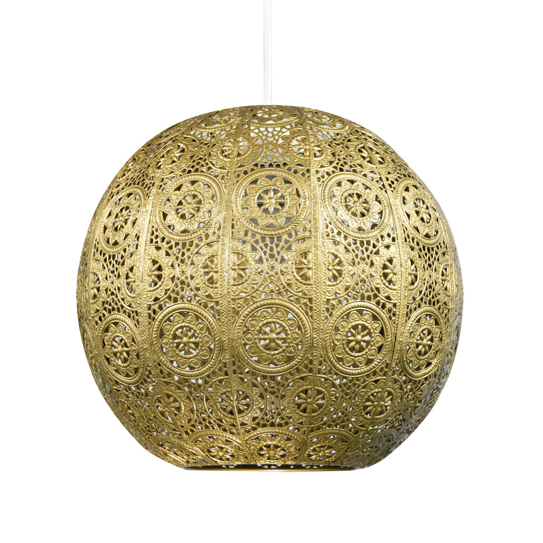 26cm H Metal Round Pendant Shade ( Screw On ) in Gold