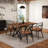 Walnut Dining Table With Stable Metal Leg Construction, 57.73" W X 35.5" D 29.4" H Base In Finish For Kitchen & Dining,