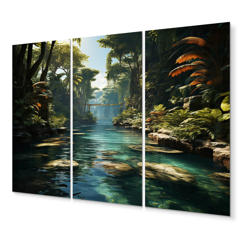 Ensemble de décoration murale Dominicains Tropical Oasis II - Paysages