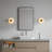 Half Sphere Metal Body Button Wall Sconce