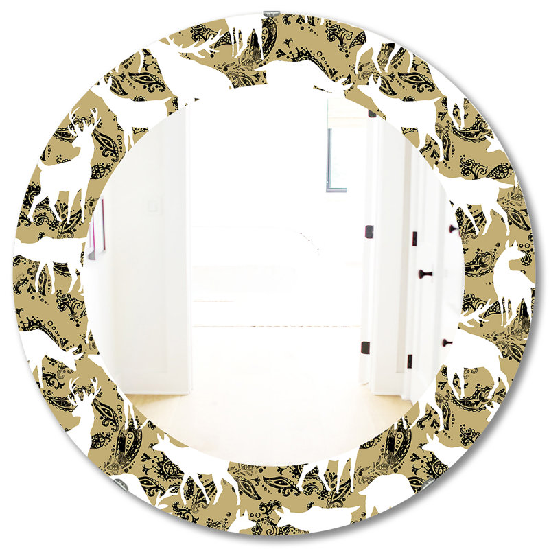 Miroir mural Wild Animals, H 31,5 po x l po