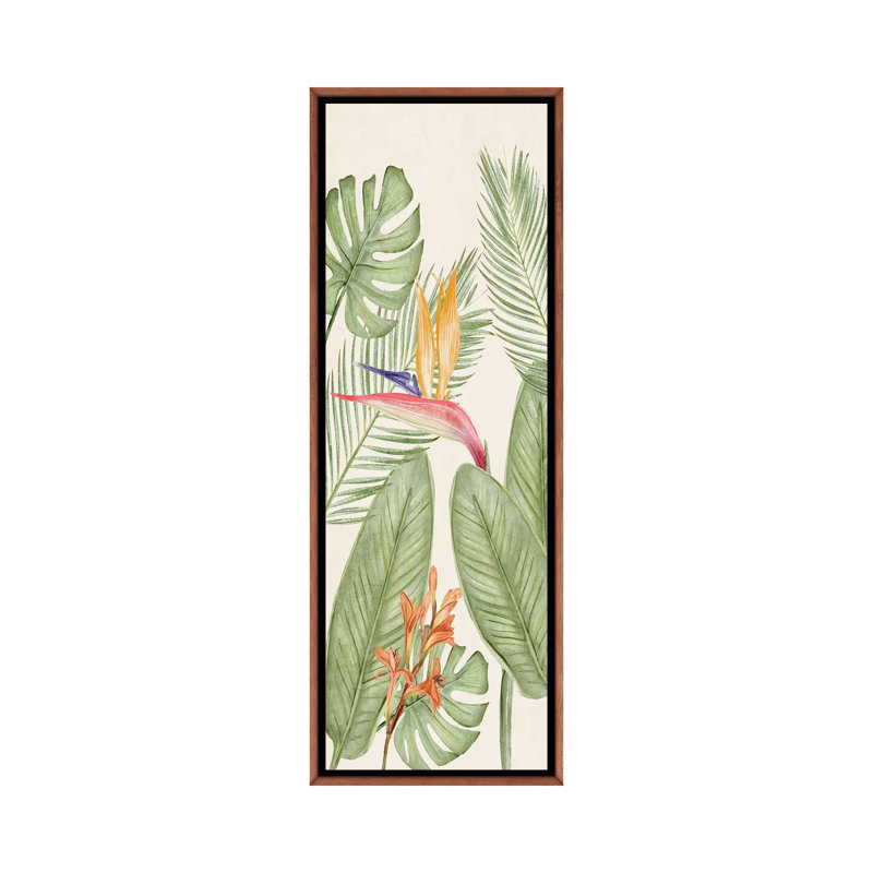 «Tropic Panel II», reproduction d'art sur toile encadrée, H 72 po x l 24 po, Reproduction encadrée sans passe-partout, Brun