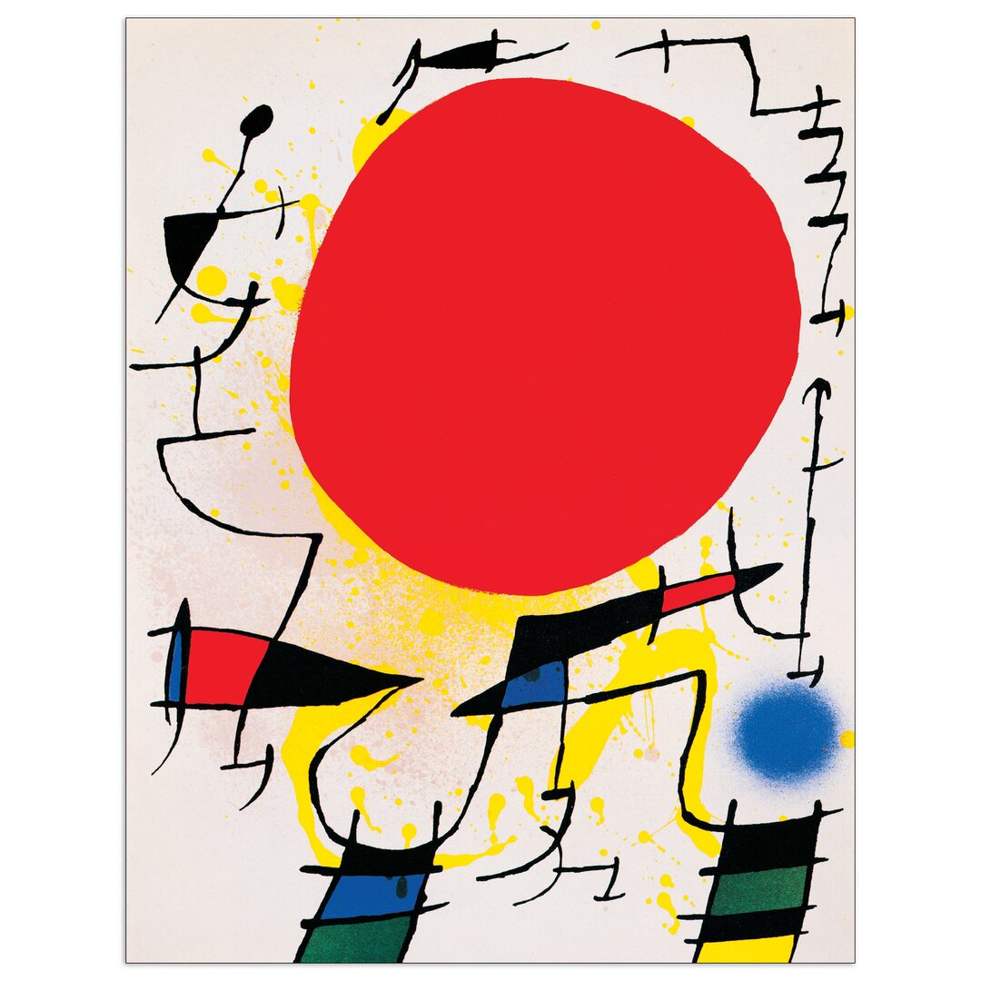 Poster „Le Soleil Rouge“ von Miró, Kunstdruck