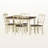 Laritha 5-Pc Solid Wood Dining Set in Cherry/Cream Finish, 34.32'' H X 19.11'' W X 19.11'' D