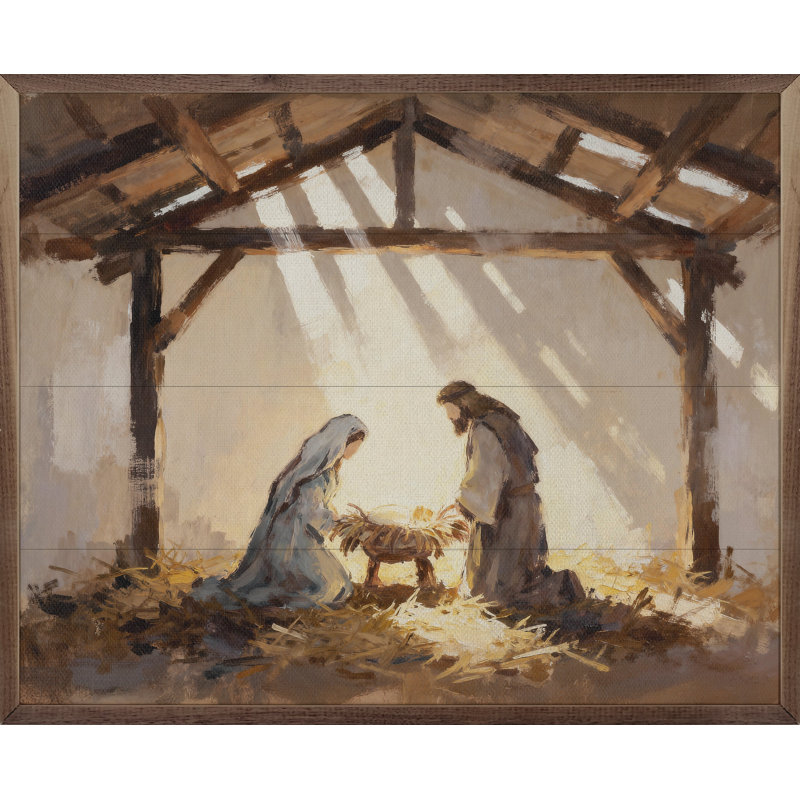Holy Night Small Manger, H 8 po x l 10 po