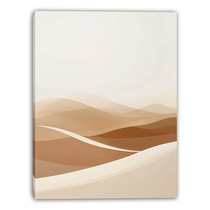 «Desert Light Layers», art mural moderne sur toile abstraite, H 40 po x l 30 po x P 1,5 po