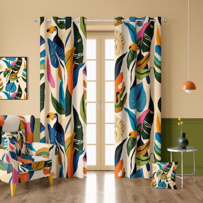 Ensemble de rideaux 100% occultant Jungle