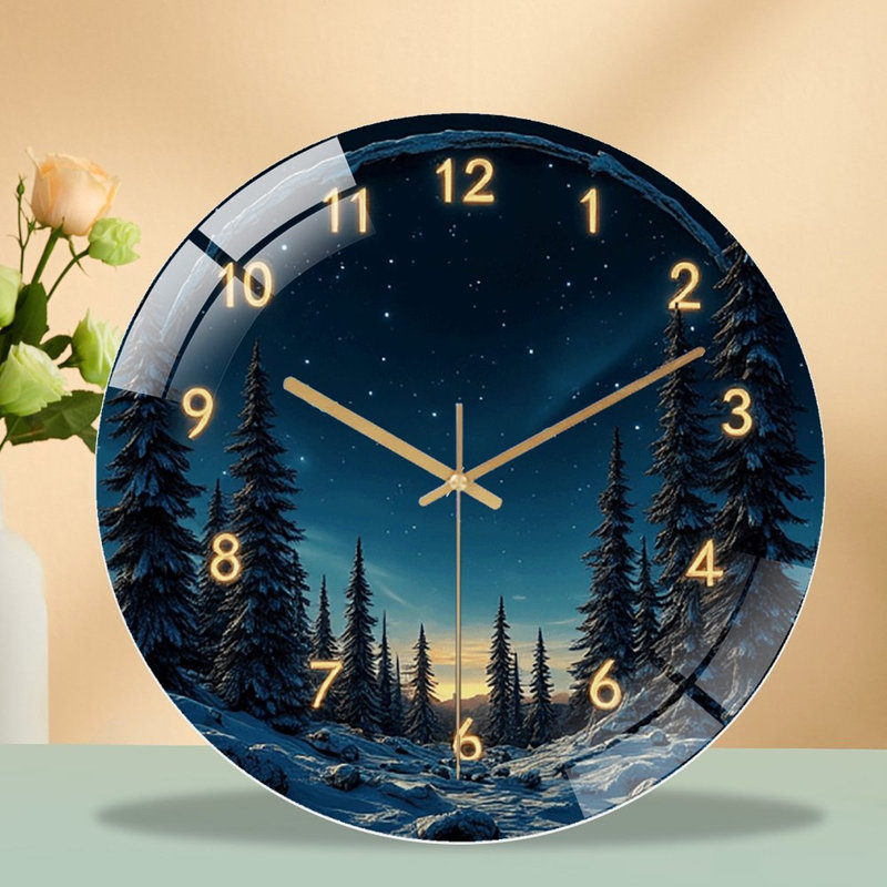 Horloge murale Winter Forest Sunrise