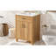 Meuble-lavabo 24 po avec cadre en bois massif, tiroir rabattable, 2 portes à fermeture douce avec rangement pour porte, tablette réglable et meuble-lavabo moderne