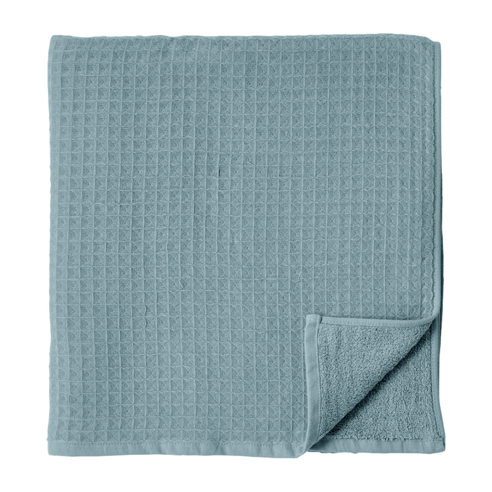 Waffle Twist Cotton Bath Towel, Blue, Bath Towel - 1 Pack
