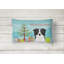  Coussin décoratif intérieur / extérieur Christmas Tree and Border Collie