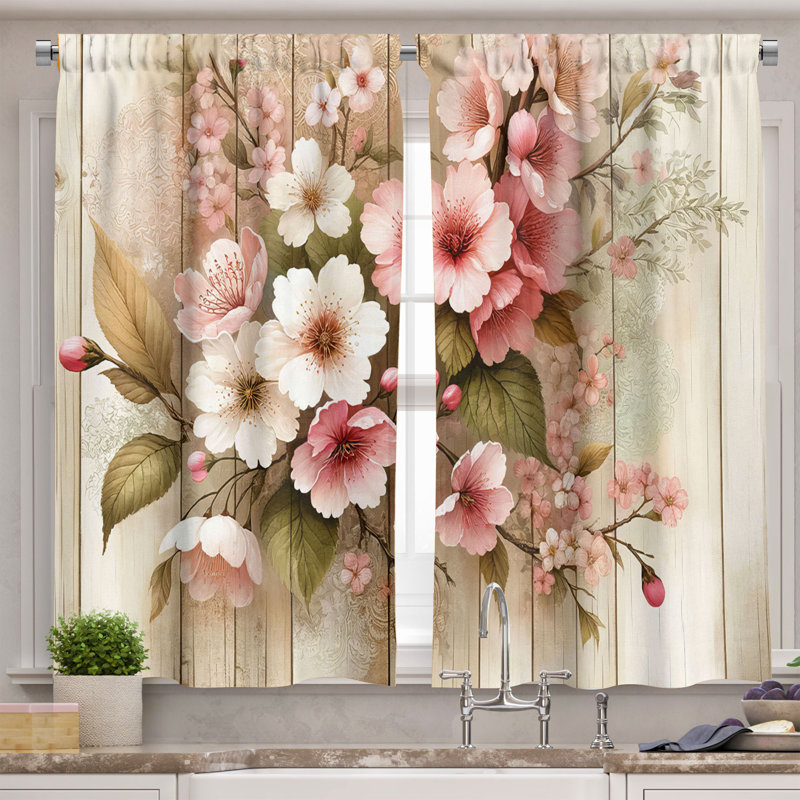 Cantonnière japonaise Ambesonne Sakura, L 55 po x L 24 po