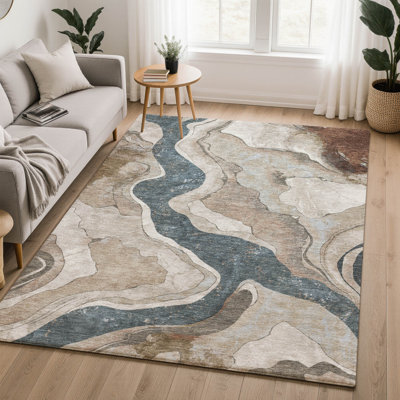 Premium Machine Washable Mayfield AMF2219 abstract Rug
