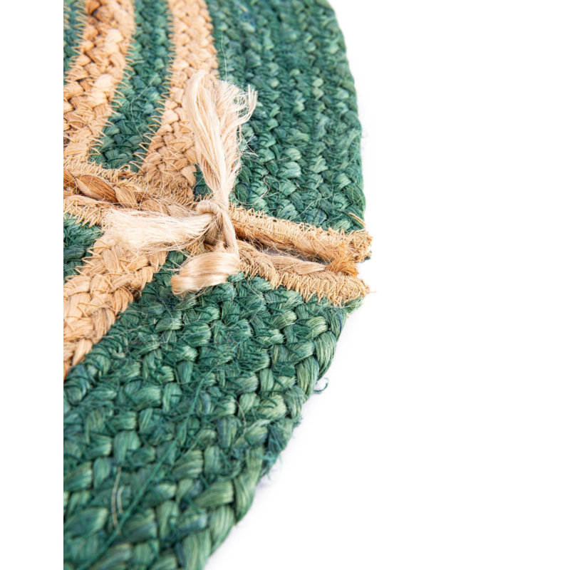 Handmade Round Brown Jute Christmas Tree Skirt