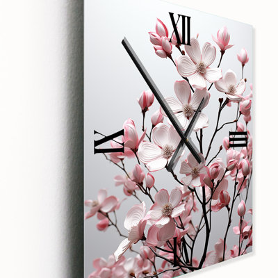 Horloge murale moderne rose