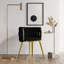 48cm H Velvet Upholstered Low Back Side Chair