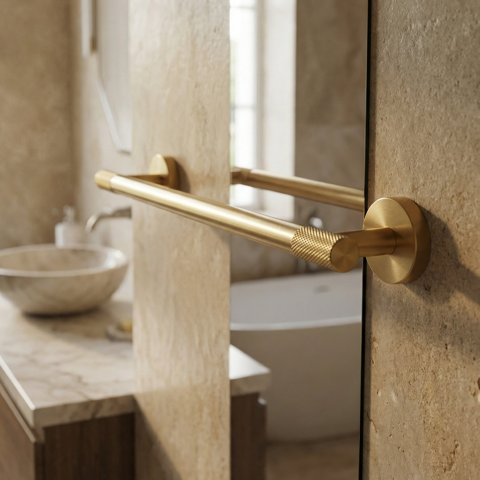 Forward 24" Towel Bar, Brushed Gold