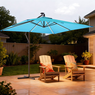 Parasol d'extérieur de 8,2 x 8,2 pi, protection contre les rayons UV pour jardin, terrasse, bord de piscine