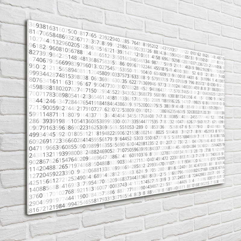 Binary Code - No Frame Print on Glass